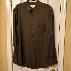 Perry Ellis Portfolio 16 34/35 deep olive shirt